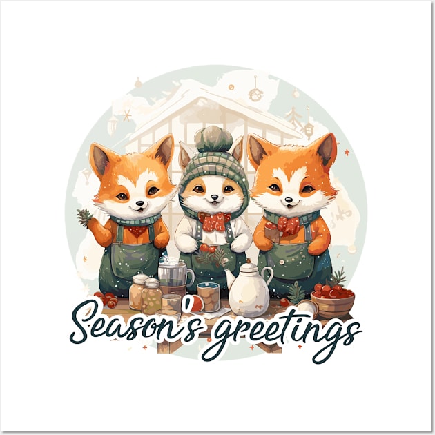 Season's greetings Wall Art by JessCrafts